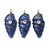 Natural Lapis Lazuli Carved Pendants G-H357-04G-08-1