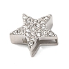 304 Stainless Steel Rhinestone Slide Charms STAS-P421-04C-P-2