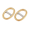 Ion Plating(IP) 304 Stainless Steel Oval Links Connector Charms STAS-F366-02B-GP-2