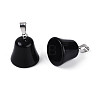 Natural Obsidian Pendants G-N349-15P-01-2