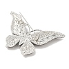 Butterfly Platinum Zinc Alloy Rhinestone Brooches JEWB-R051-01P-02-2