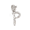 Rack Plating Brass Micro Pave Cubic Zirconia European Dangle Charms KK-L210-015P-P-1