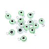 Handmade Evil Eye Lampwork Charms KK-F764-13P-03-2