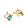 Brass Pave Cubic Zirconia Charms CU-CBA6A75-03G-10-2