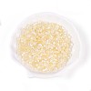 Transparent Spray Painted Glass Beads EGLA-N018-4mm-10-1