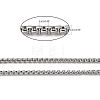 Non-Tarnish 3.28 Feet 304 Stainless Steel Box Chains X-CHS-K001-37B-2
