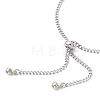 2.5MM 304 Stainless Steel Curb Chain Slider Bracelet Making AJEW-JB01455-4