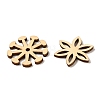 50Pcs Unfinished Wood Flower Shaped Cutouts Ornament WOCR-PW0003-05-2