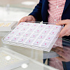 24-Grid Transparent Acrylic Loose Diamond Package Organizer Boxes CON-WH0085-207A-5