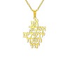 304 Stainless Steel Religion Letter Pendant Necklaces FS-WGB6D0C-02-5