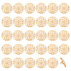 30Pcs 1-Hole Alloy Buttons BUTT-CA0001-33-1