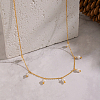 Elegant Round White Imitation Pearl Pendant Bib Necklaces FU4888-8
