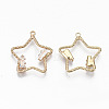 Brass Micro Pave Cubic Zirconia Pendants KK-S359-039-RS-2