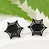 304 Stainless Steel Spider Web Stud Earrings EJEW-G294-01EB-1
