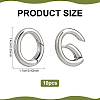 10Pcs Brass Spring Gate Rings KK-ME0004-13P-2