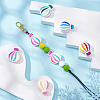 10Pcs 5 Colors Food Grade Eco-Friendly Silicone Beads SIL-SC0001-07-5