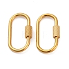 304 Stainless Steel Screw Carabiner Lock Charms X-STAS-K192-01G-A-1