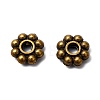 Tibetan Style Alloy Flat Round Spacer Beads TIBEB-2351A-AB-FF-3