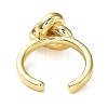 Rack Plating Brass Knot Open Cuff Rings for Women X-RJEW-Q777-06G-3