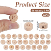 52Pcs 26 Styles Beech Wood Beads WOOD-PA0001-60-2
