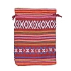 Mexican Stripe Cotton Jewelry Packing Pouches PW-WGBD890-15-1