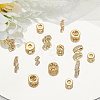   16Pcs 8 Styles Brass Micro Pave Cubic Zirconia Beads KK-PH0005-97-4