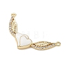 Brass Micro Pave Clear Cubic Zirconia Connector Charms CU-CBAFF5B-26G-2
