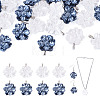 20Pcs 2 Colors Opaque Resin Pearlized Pendants PALLOY-TAC0313-1
