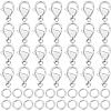 Beebeecraft 100Pcs 304 Stainless Steel Lobster Claw Clasps DIY-BBC0001-56A-1