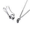 Non-Tarnish Stainless Steel Pendant Necklaces PW-WGCB277-01-5