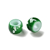 Spray Painted ABS Plastic European Beads KY-G033-01A-08-2