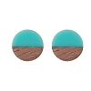 Resin & Wood Stud Earrings EJEW-JE05284-3