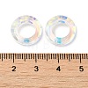 Electroplate Transparent Glass Linking Rings GLAA-F126-01B-3