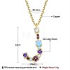 Brass Micro Pave Cubic Zirconia Pendant Necklaces NJEW-BB67040-J-2