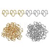 50Pcs 2 Colors 304 Stainless Steel Hook Clasps STAS-CJ0002-12-3