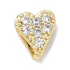 Brass Micro Pave Clear Cubic Zirconia Beads KK-I476-20G-02-1