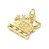 Brass Micro Pave Cubic Zirconia Pendants KK-I383-05G-05-2