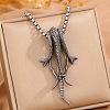 Vintage 304 Stainless Steel Three Snakes Pendant Necklaces for Men WG54BFC-01-2