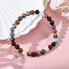 Natural & Synthetic Mixed Gemstone Beaded Stretch Bracelets for Women Men BJEW-F490-01A-5