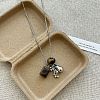 304 Stainless Steel & Natural Tiger Eye Beads Pendant Long Necklaces WGA14F7-05-1