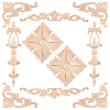 12Pcs 4 Styles Wooden Wall Decorations AJEW-WR0003-89-1