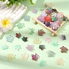 140Pcs 14 Colors Two Tone Transparency Glass Pendant GLAA-YW0005-77-4