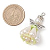 Pearlized Glass Pearl Beads  Pendants PALLOY-MZ00487-3