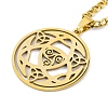 304 Stainless Steel Enamel Necklaces NJEW-Q338-08G-3