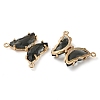 Brass Pave Faceted Glass Connector Charms FIND-Z020-03F-2