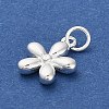 925 Sterling Silver Flower Charms STER-P071-14S-3