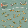 Brass S-Hook Clasps KK-HS0002-04G-4