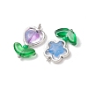 40Pcs Alloy Glass Bead Pendants PALLOY-JF05181-02-4