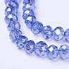 Electroplate Glass Beads Strands X-EGLA-A034-T4mm-A17-3