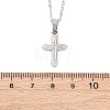 Cross 304 Stainless Steel Pendant Necklaces NJEW-H059-10P-5